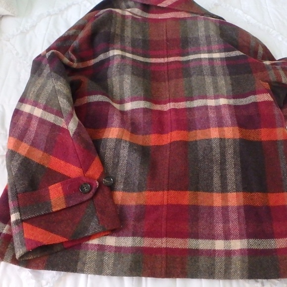 Talbots wool swing jacket in stunning fall colors - Picture 7 of 8